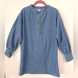 NEW J. Crew Long Sleeve Denim Dress, Size Medium